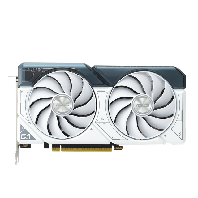 Asus Dual Ge Force Rtx 4060 Ti White Graphics Card Front View
